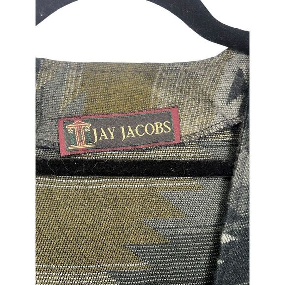Jay Jacobs Men’s Large Southwestern Aztec Sweater Vest Zip Up Vintage - Picture 3 of 4